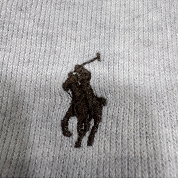 POLO RALPH LAUREN BEIGE PONY 1/4 ZIP SWEATER Sz XL - Picture 6 of 11